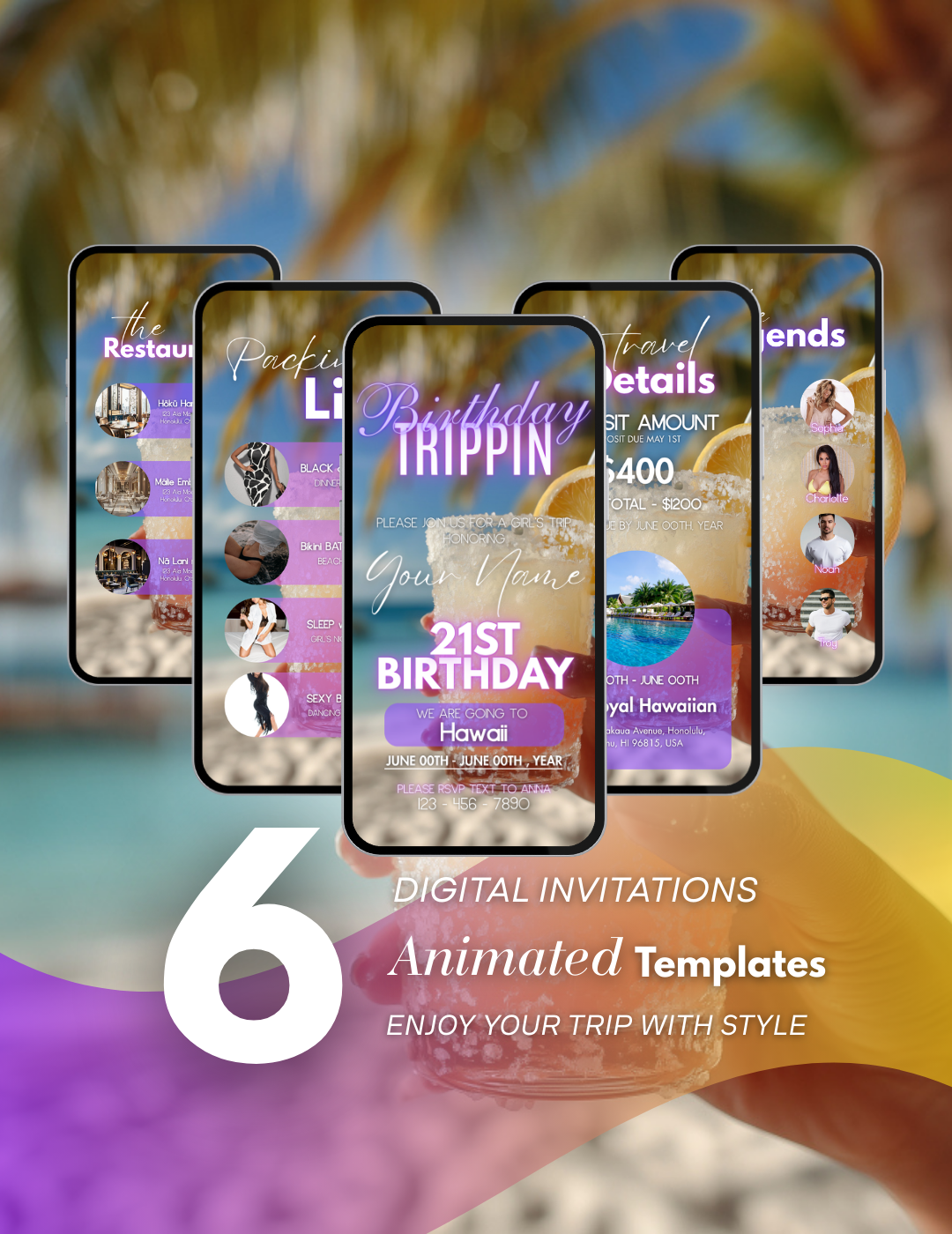 Digital birthday trip video invitation