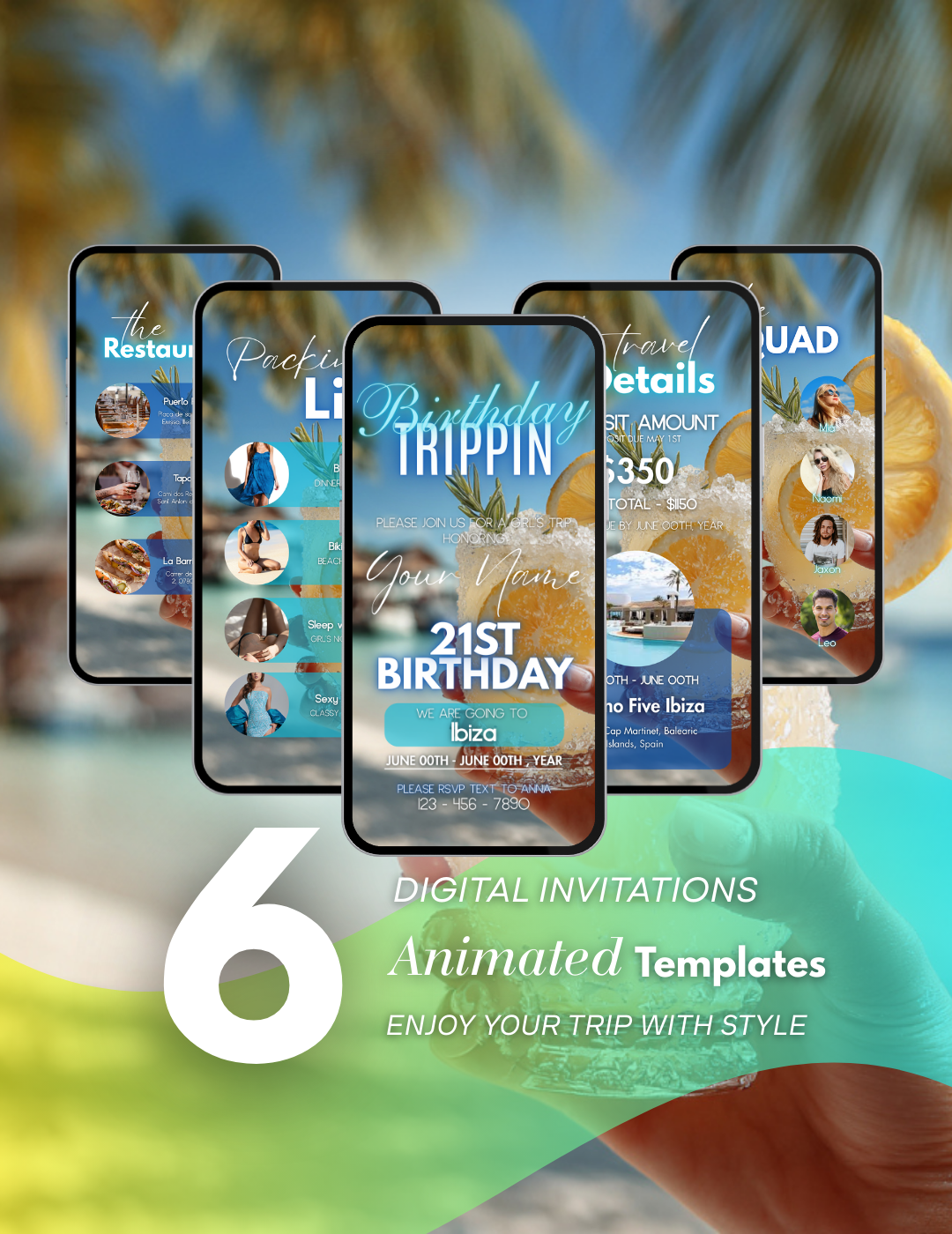 Digital birthday trip video invitation