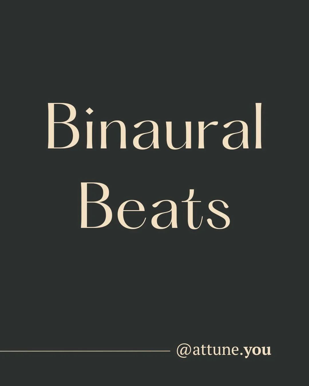 "Two tones, one journey. Binaural beats guide your mind into deep states of calm."

#SoundHealing #SoundBath #attuneyousoundhealing #Binaural #BinauralBeats