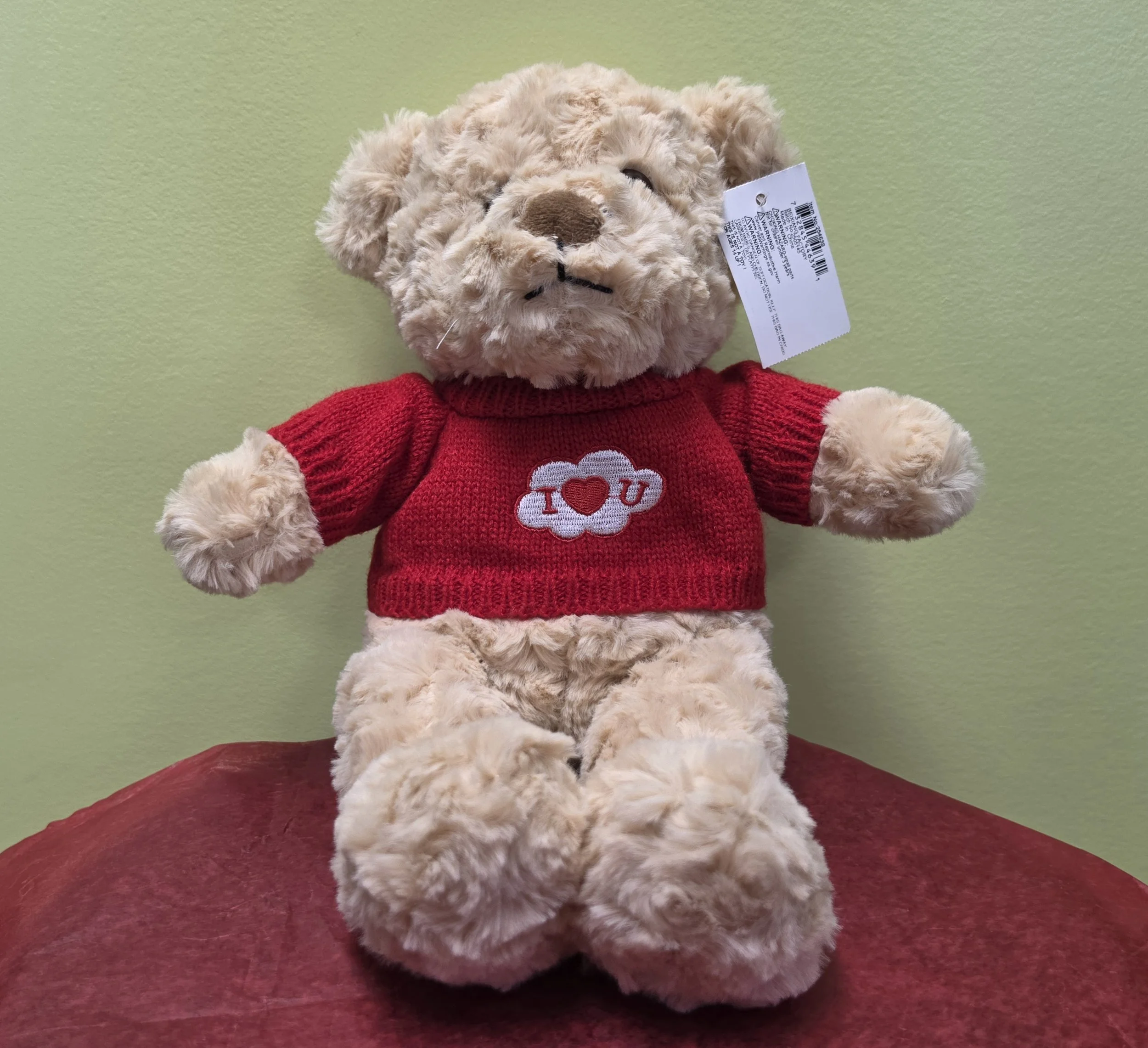 Romantic Red Sweater Bear