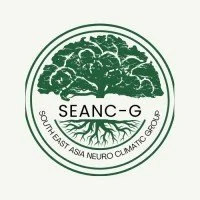 Logo of SEANC-G (Southeast Asia Neuro Climate Group), featuring a stylized green brain with a leaf below, encircled by the organization's name.