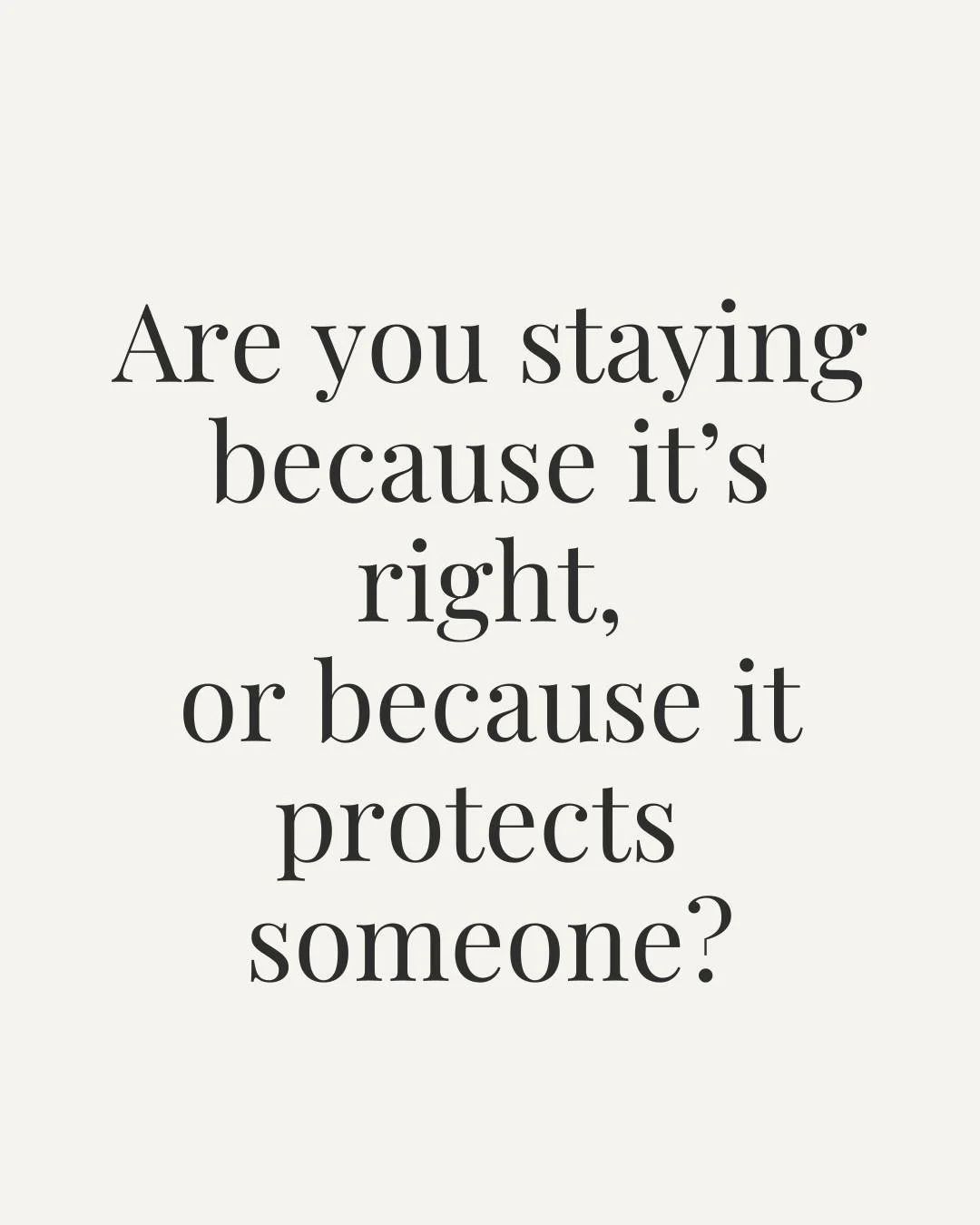 The strong one often confuses loyalty with alignment. If you&rsquo;re the strong one, disappointing someone often feels heavier than staying stuck.

So you stabilise. You protect. Avoid causing disruption.

Sometimes the decision isn&rsquo;t unclear.