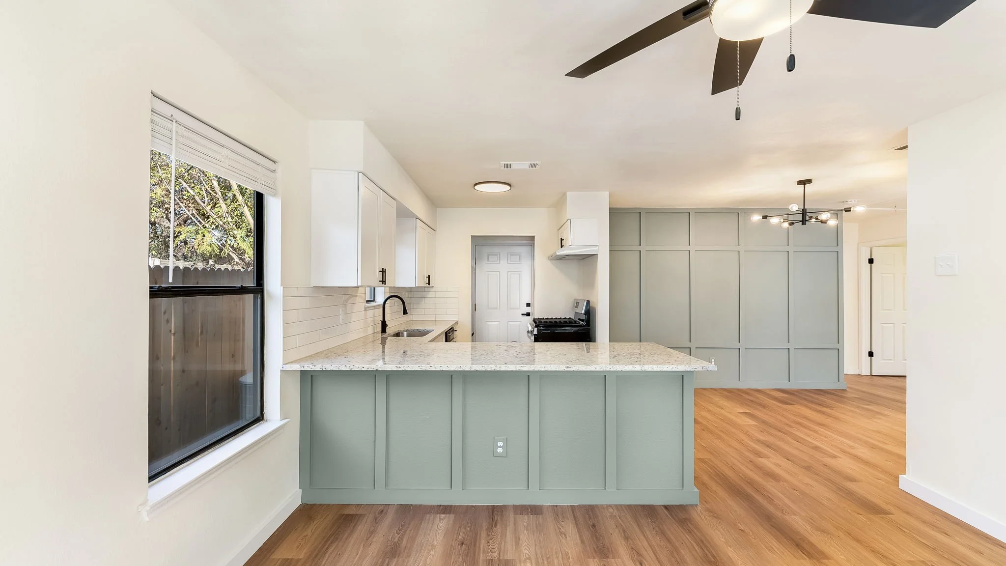 Freshly painted kitchen and interior living space in San Antonio