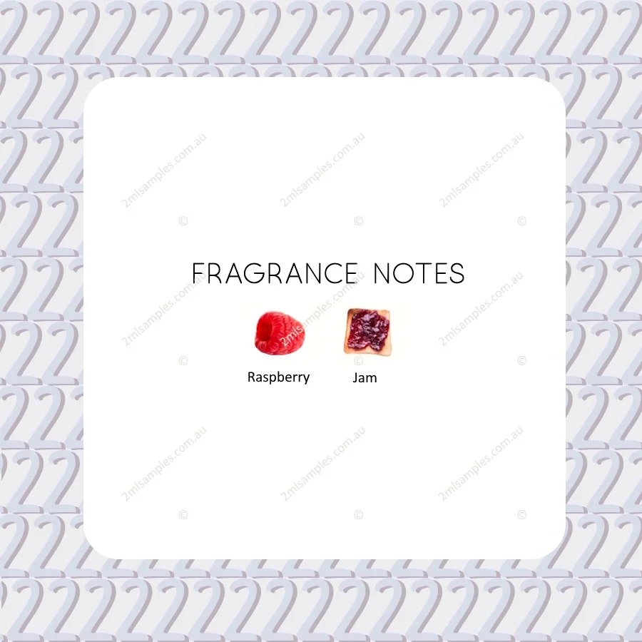 Graphic showing fragrance notes for Demeter Raspberry Jam