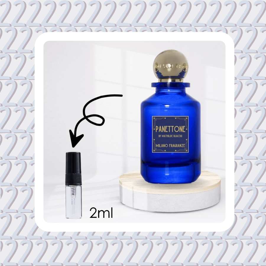 2ml perfume sample of Milano Fragranze Panettone