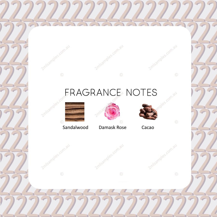 Graphic showing fragrance notes for Serge Lutens Santal Majuscule