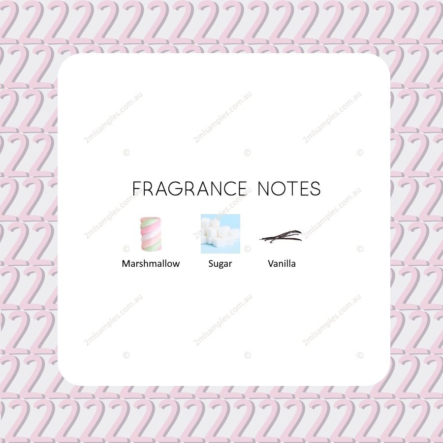 Graphic showing fragrance notes for Kyse Delizia di Marshmallow