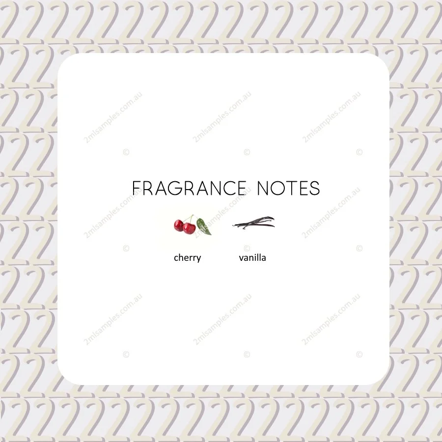 Graphic showing fragrance notes for Demeter Cherry Cream
