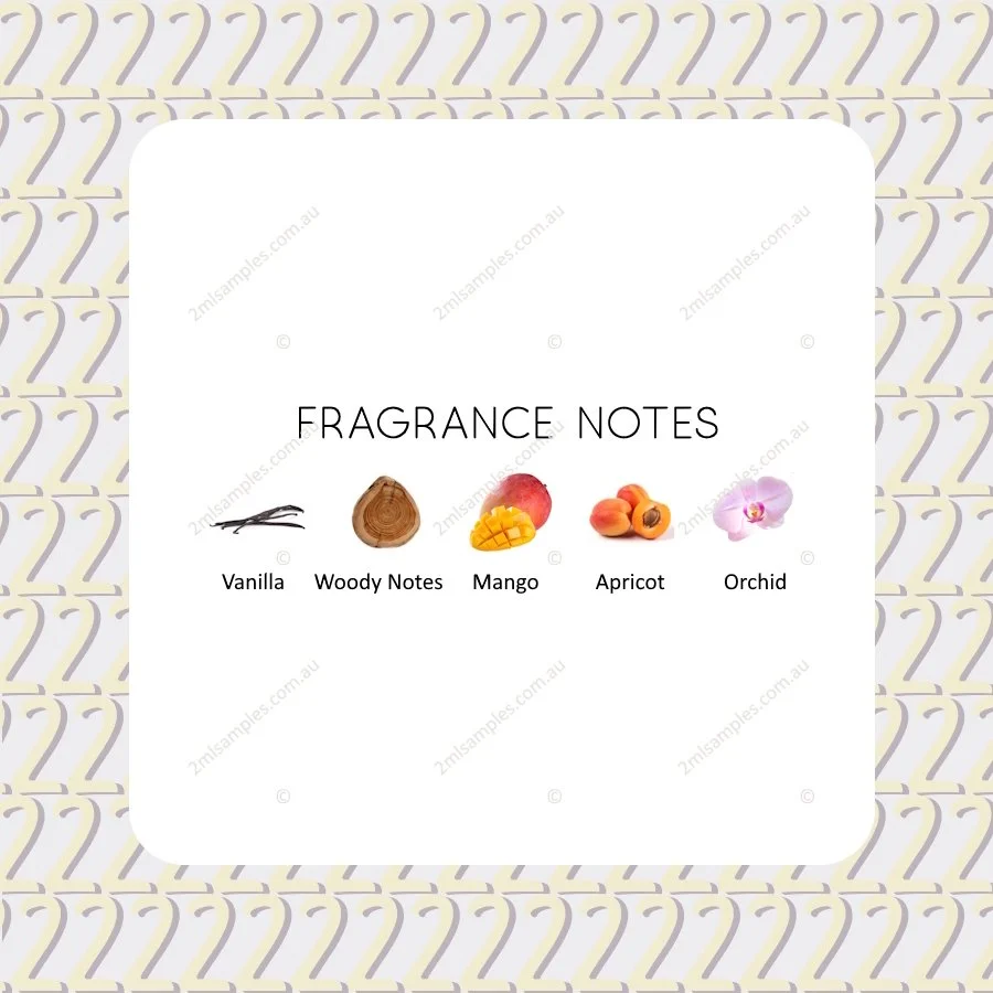 Graphic showing fragrance notes for Ulric de Varens Mini Vanille