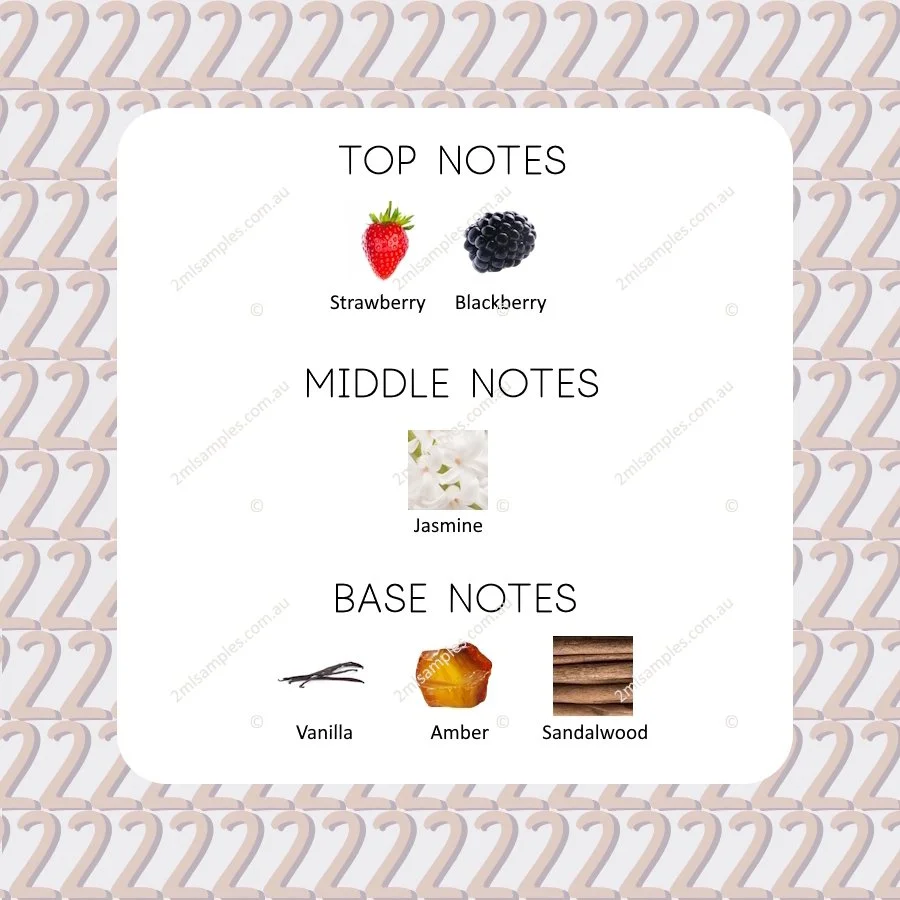 Graphic showing top, heart and base notes for Jalu Her Elixir