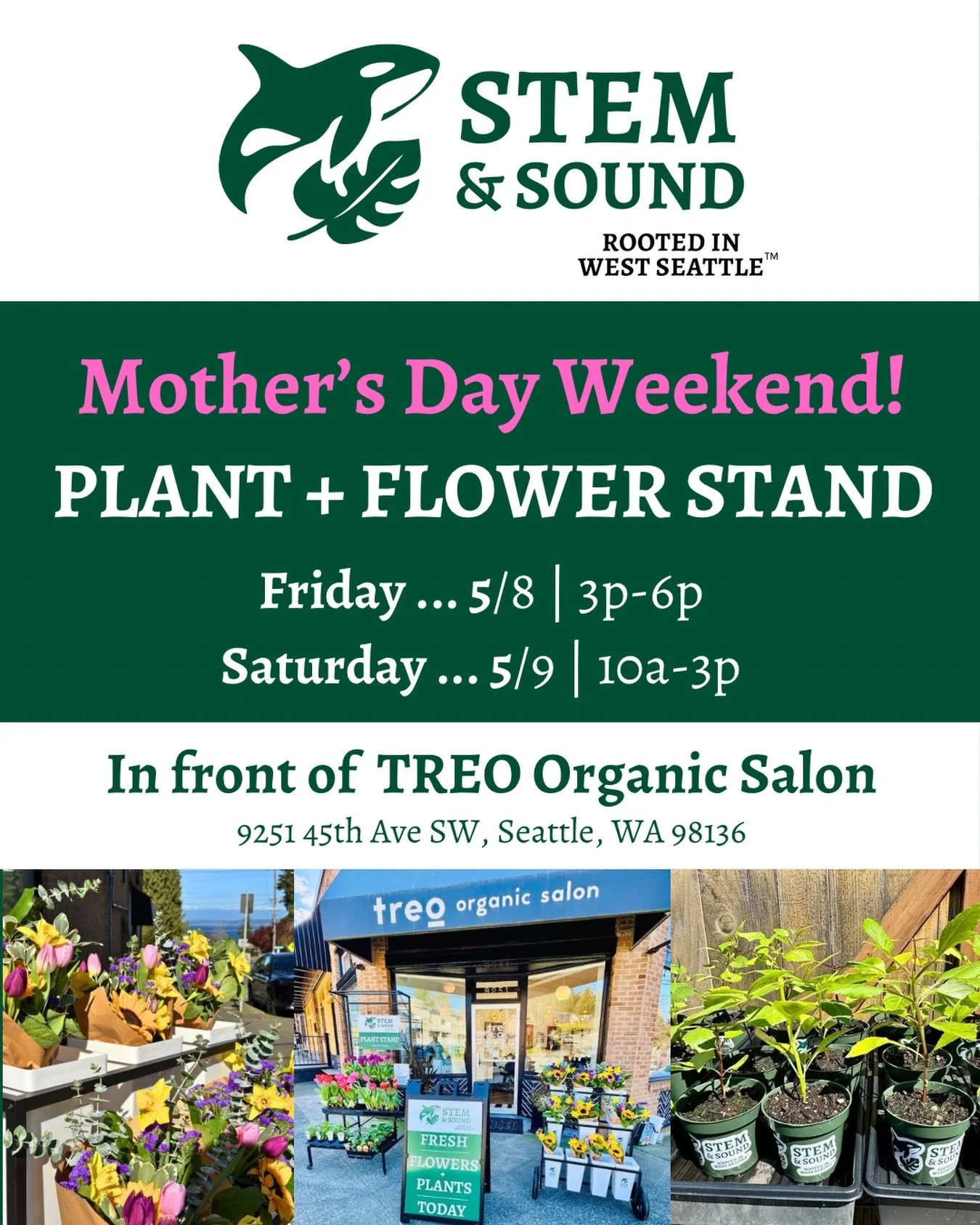 Hey! Come see us at our next pop up sale next weekend (Mother&rsquo;s Day Weekend)! We will have fresh flower bouquets and a variety of plants. We will also have our floret dahlias that we started from seed and some house plants we&rsquo;ve being gro