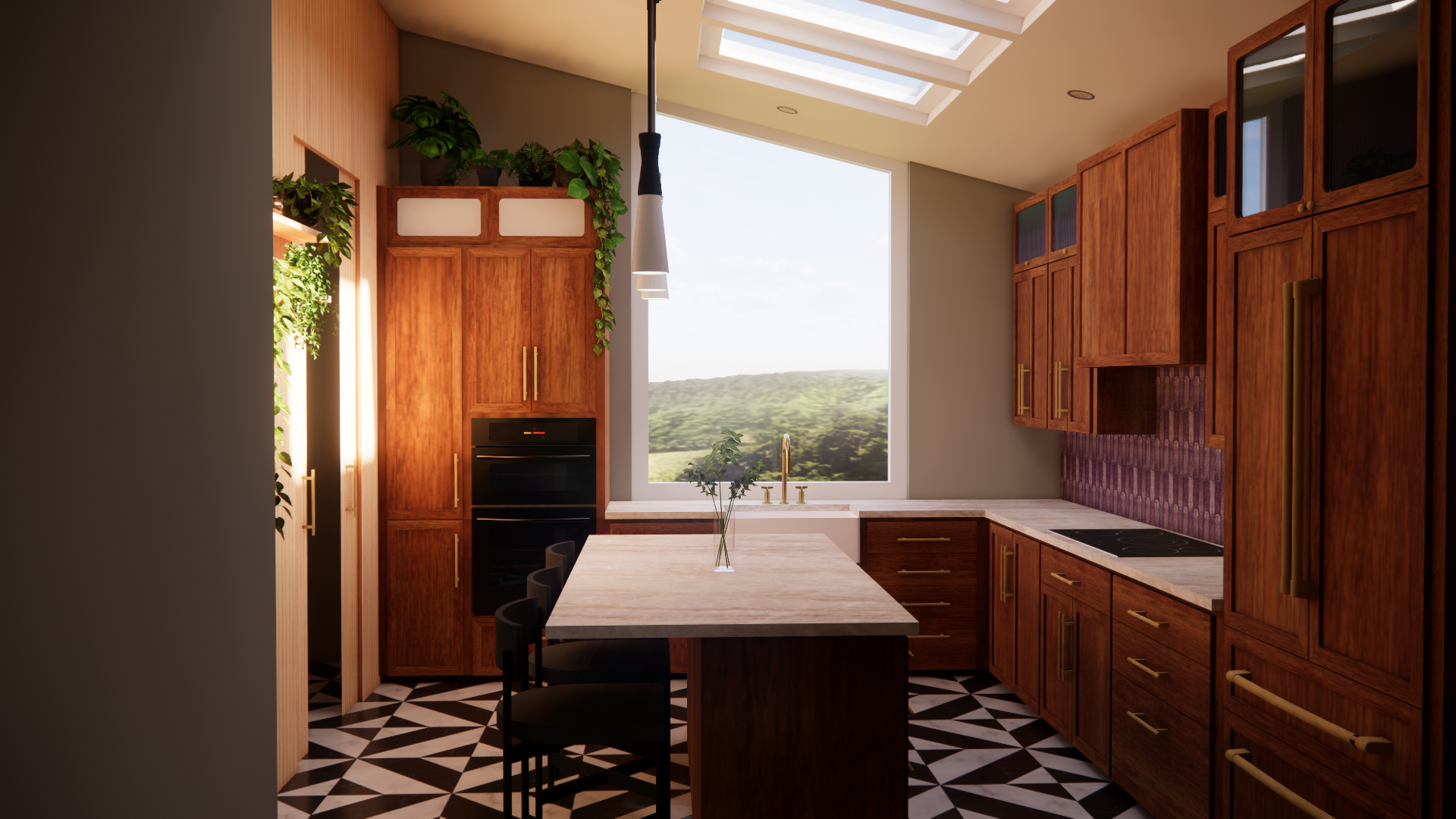 The Verdant Midcentury Kitchen and Bath
