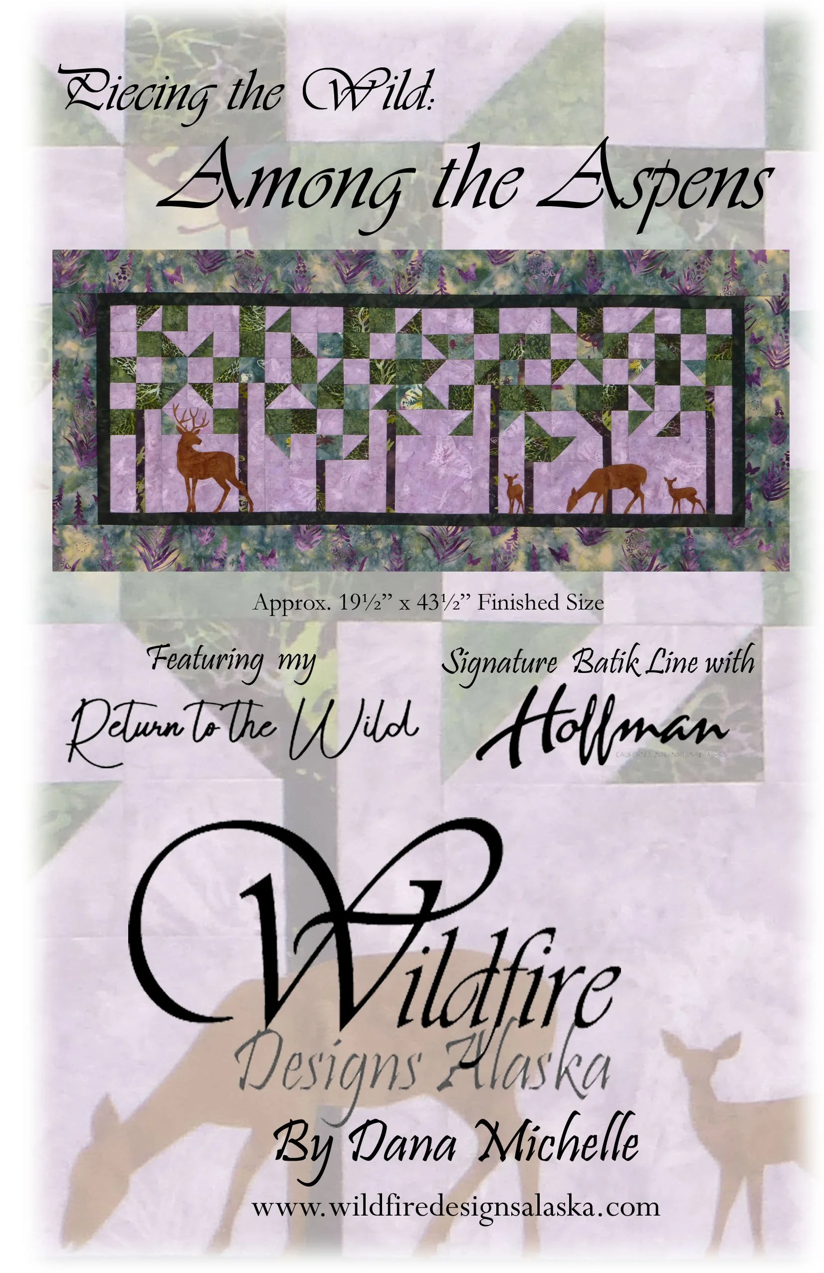 Piece the Wild: Among the Aspens Pattern with Applique Shapes