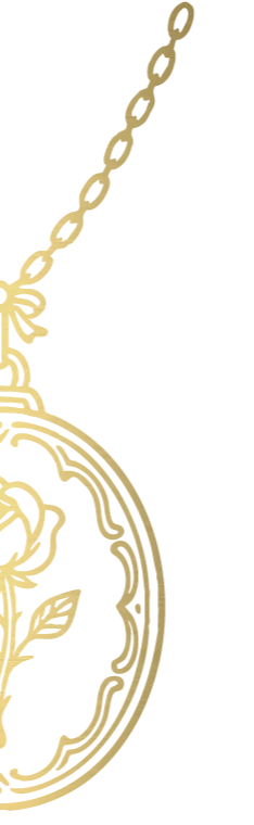 Gold locket necklace featuring an ornate vintage-style pendant, symbolizing memory, legacy, and remembrance.