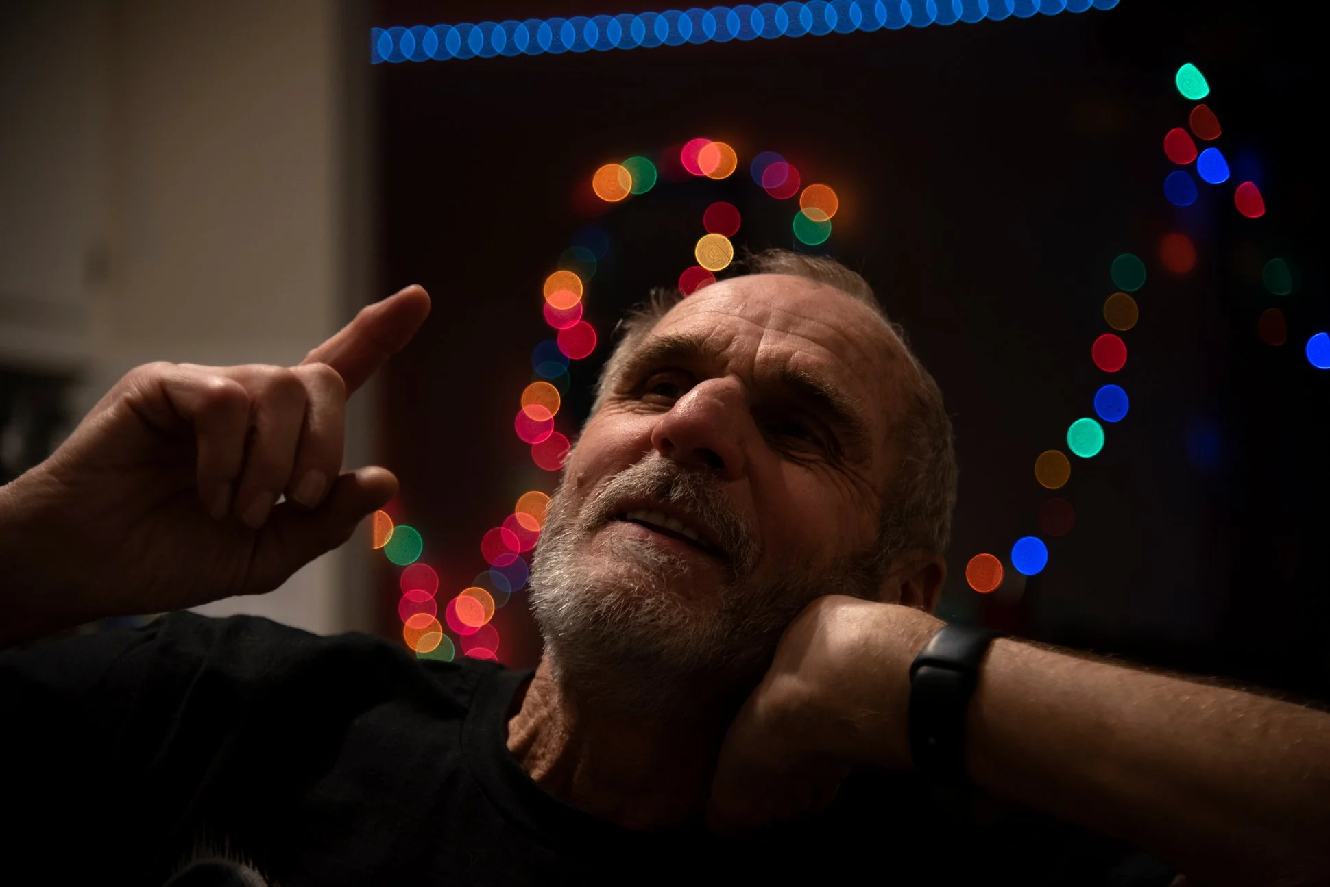 Long Branch, New Jersey, 2025. Lev Struk, of Ukrainian origin, in his home during the Christmas holidays.