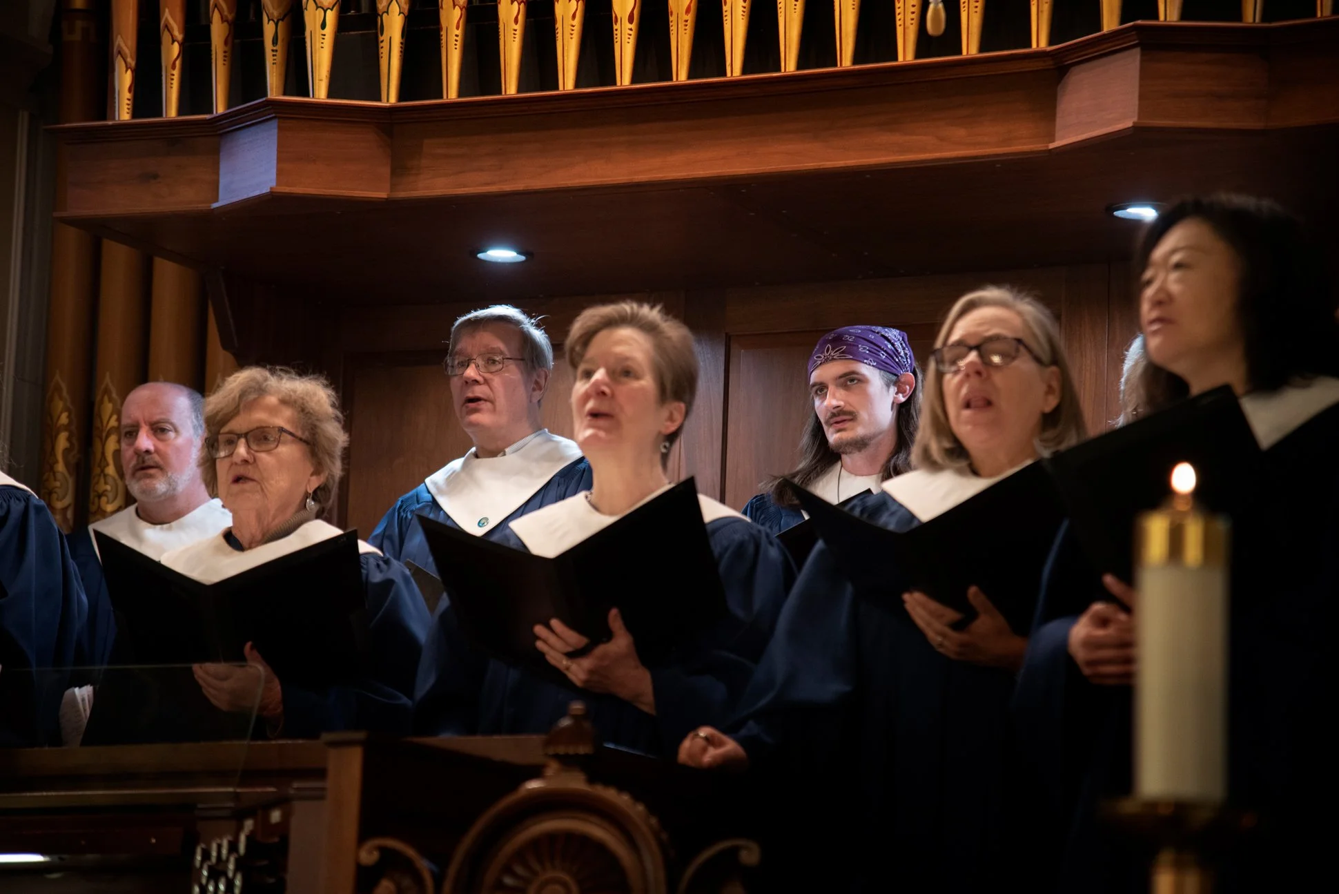 Holmdel, New Jersey, 2025. Church choir at the Holmdel Community United Church of Christ.