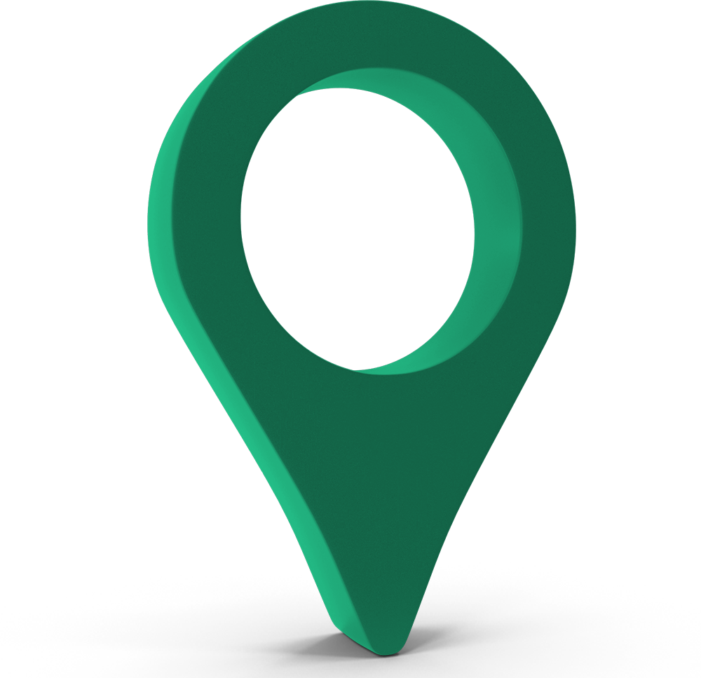 3D green location marker icon