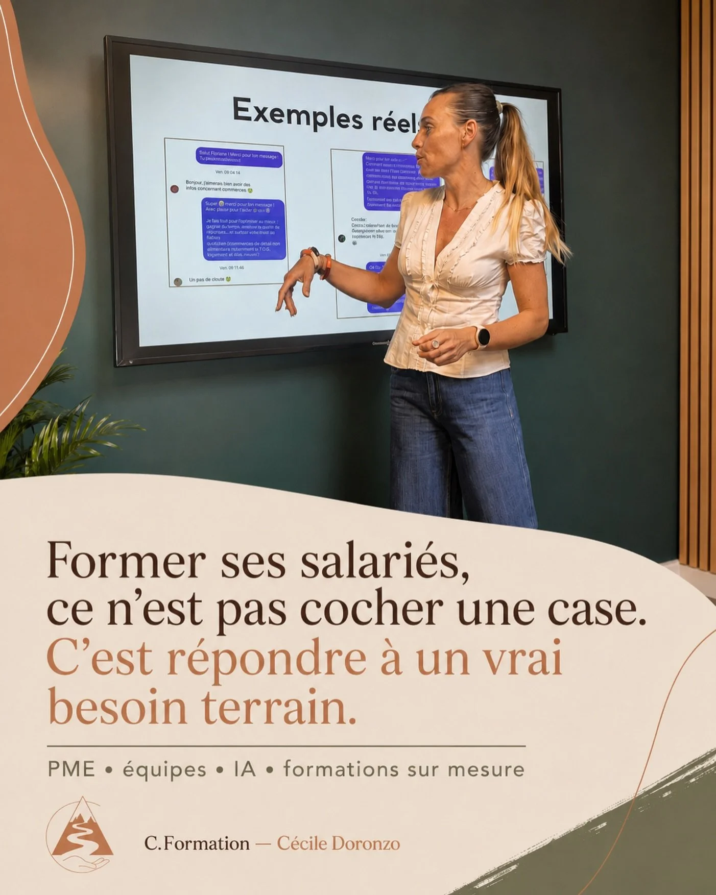 Une formation utile, ce n&rsquo;est pas juste une journ&eacute;e bloqu&eacute;e dans l&rsquo;agenda.

C&rsquo;est une r&eacute;ponse &agrave; un vrai besoin terrain.

Dans les PME, les sujets reviennent souvent :

gagner du temps avec l&rsquo;IA,
str