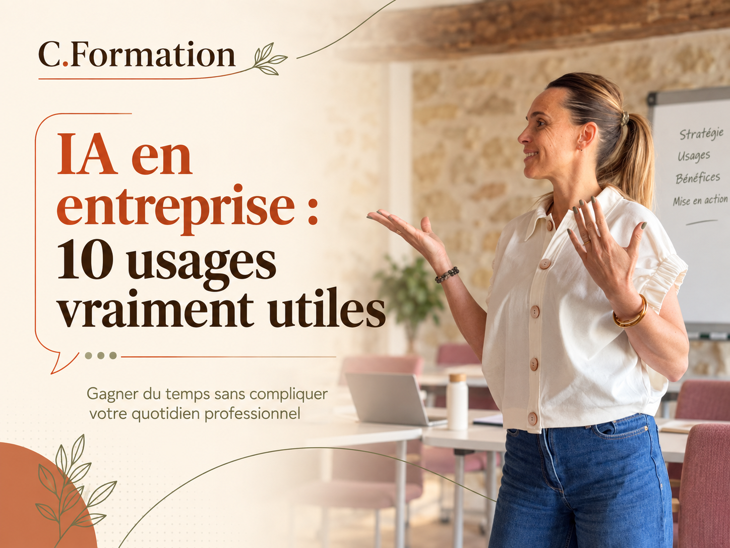 Formation IA en entreprise : 10 usages concrets pour gagner du temps au quotidien