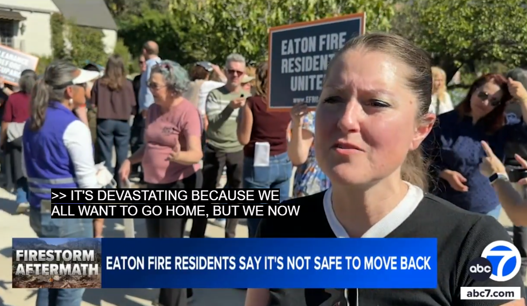 Eaton Fire survivors call for governmental action after report says toxins persist in burn zone