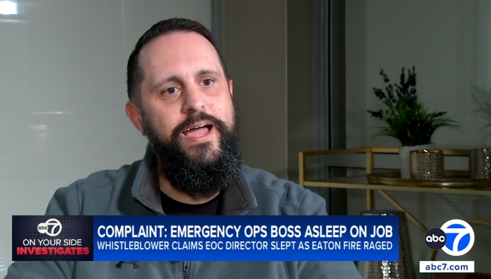 Whistleblower complaint alleges emergency management employee slept during part of Eaton Fire