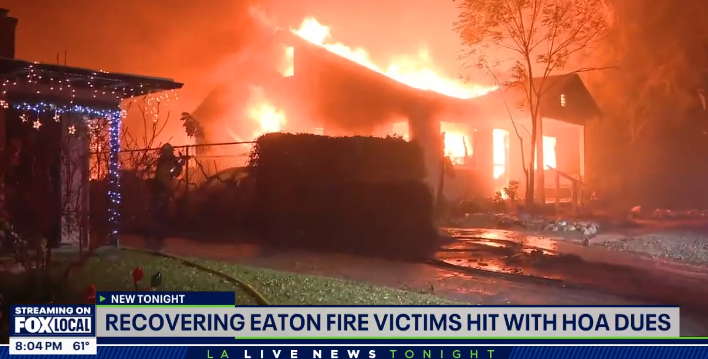 Eaton Fire survivors face $24,000 HOA dues