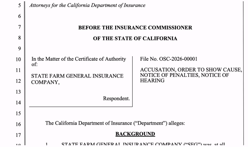 California seeks millions in penalties from State Farm over wildfire claims mishandling