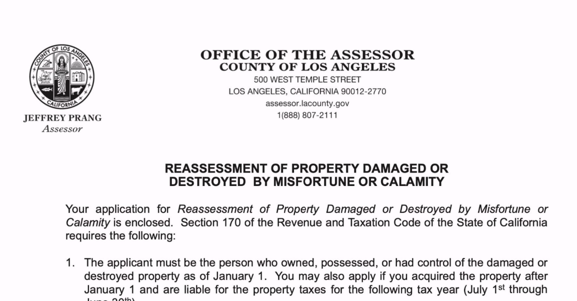Landowners in wildfire areas can apply for property tax break