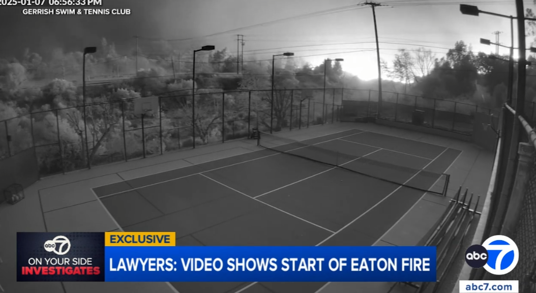New surveillance video shows what could be the start of the Eaton Fire, attorneys say