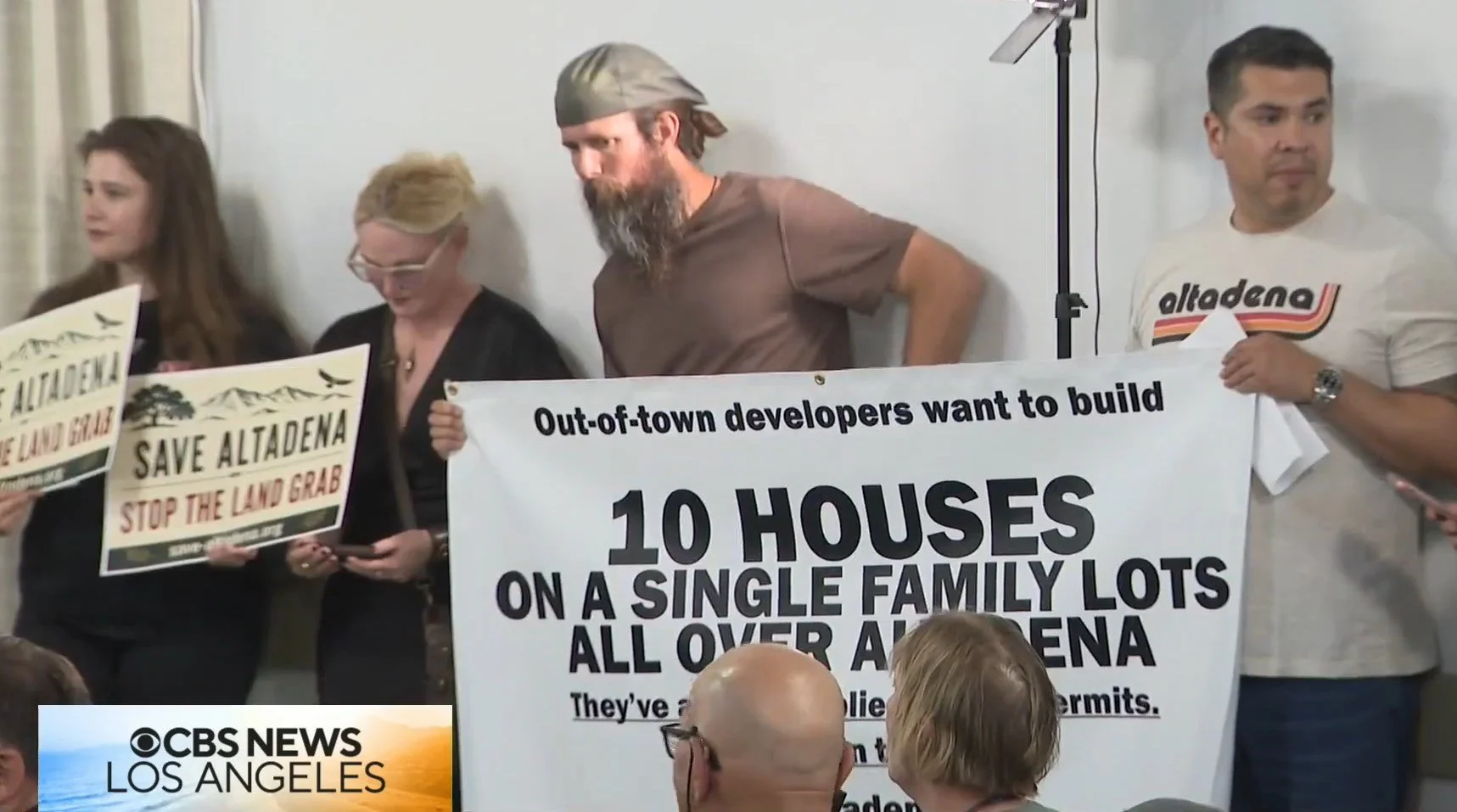 Eaton Fire survivors sound off at Altadena council meeting to prevent invasion of home developers