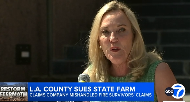LA County sues State Farm over handling of wildfire claims
