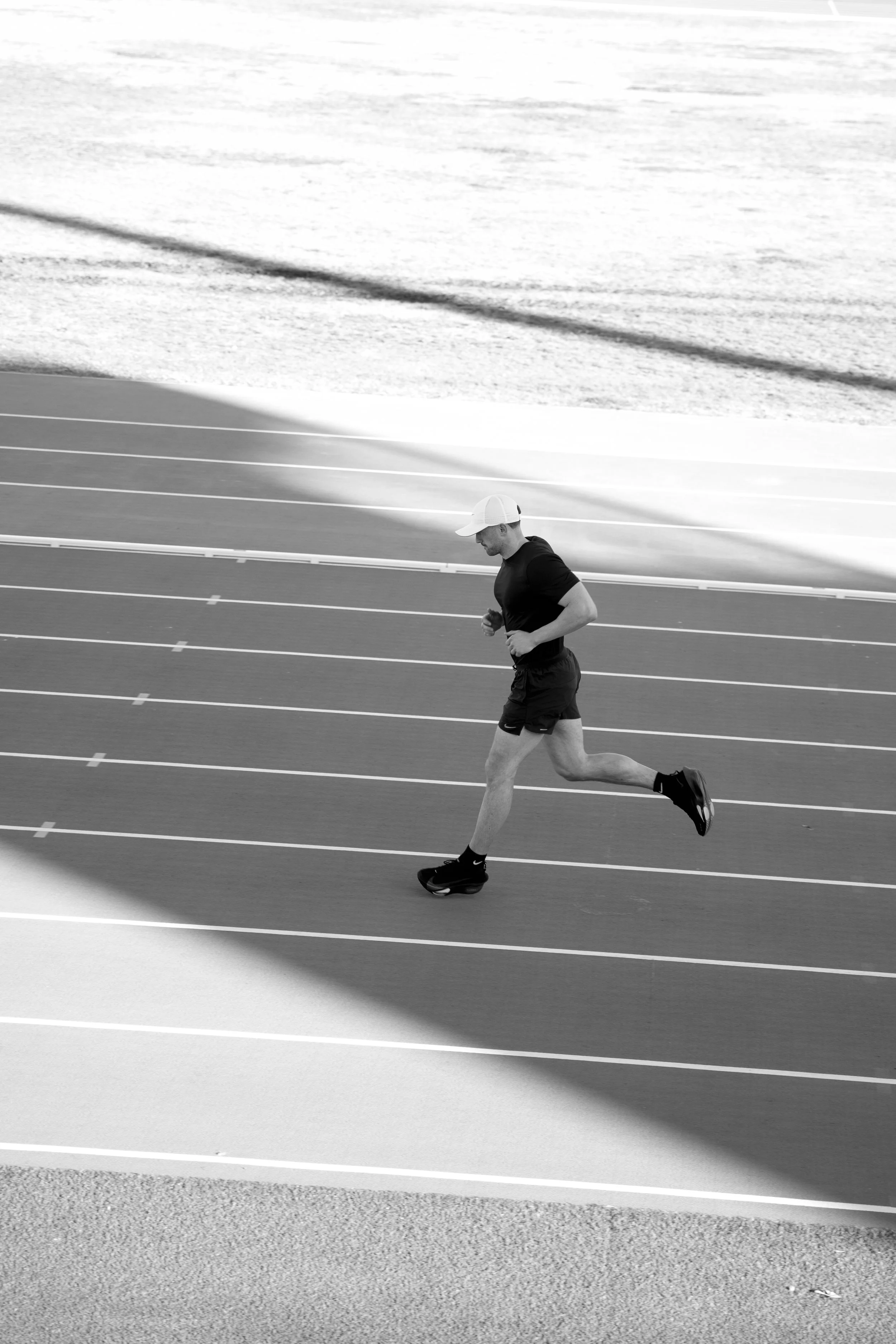 Ciarán running on a track