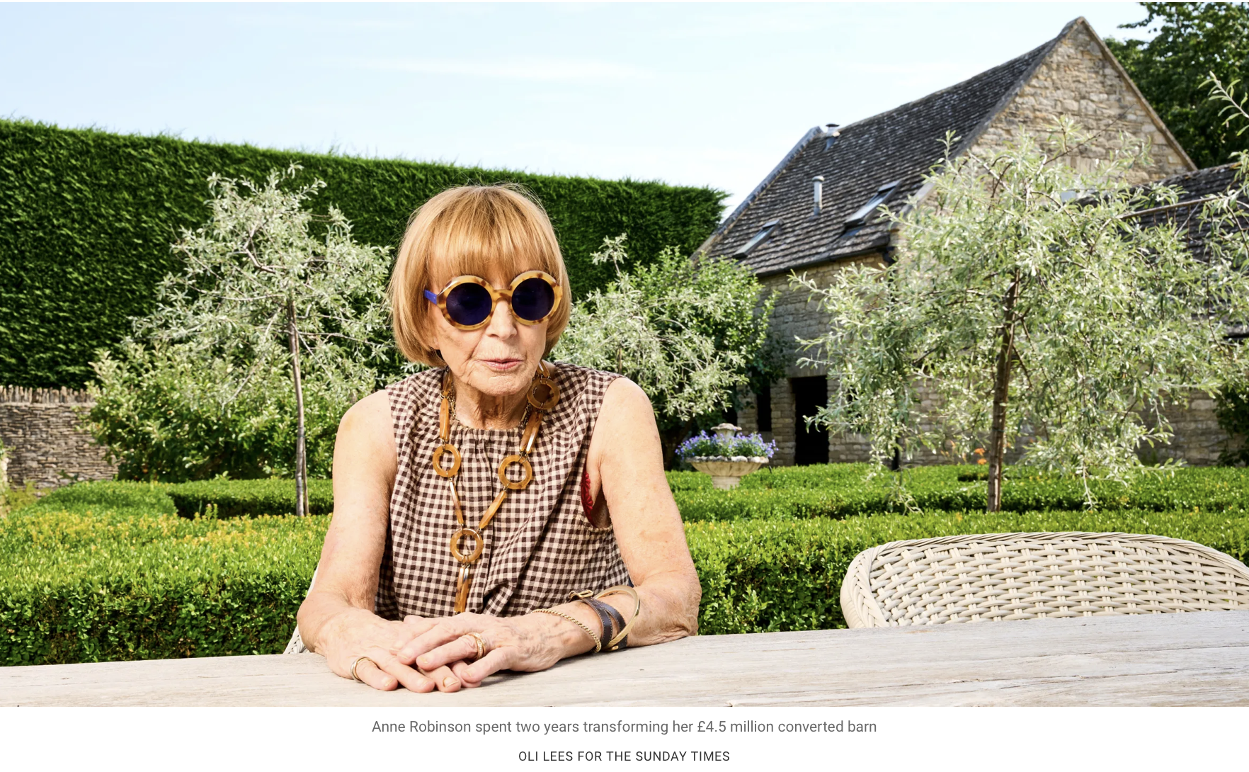 Anne Robinson for THE SUNDAY TIMES 