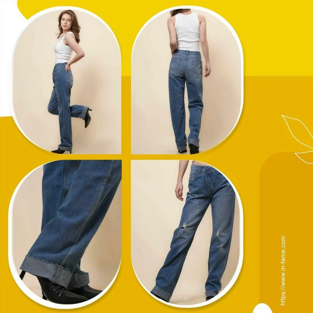 👖 Get ready to turn heads! 

Introducing our Ladies Mid Rise Straight Leg Denim Jeans, the perfect mix of style and comfort at just &pound;64.00! 🌟 Crafted from premium denim, these jeans embrace your curves while providing all-day softness. Whethe