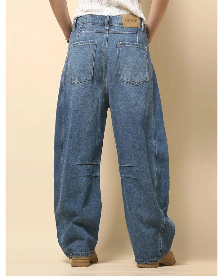 Fashion is about expressing who you are. ✨

Discover our Ladies Mid Rise Wide Leg Jeans, where comfort meets style! 💃 These chic Barrel Denim Jeans boast a flattering silhouette and a soft, breathable fabric that moves with you, making them perfect 