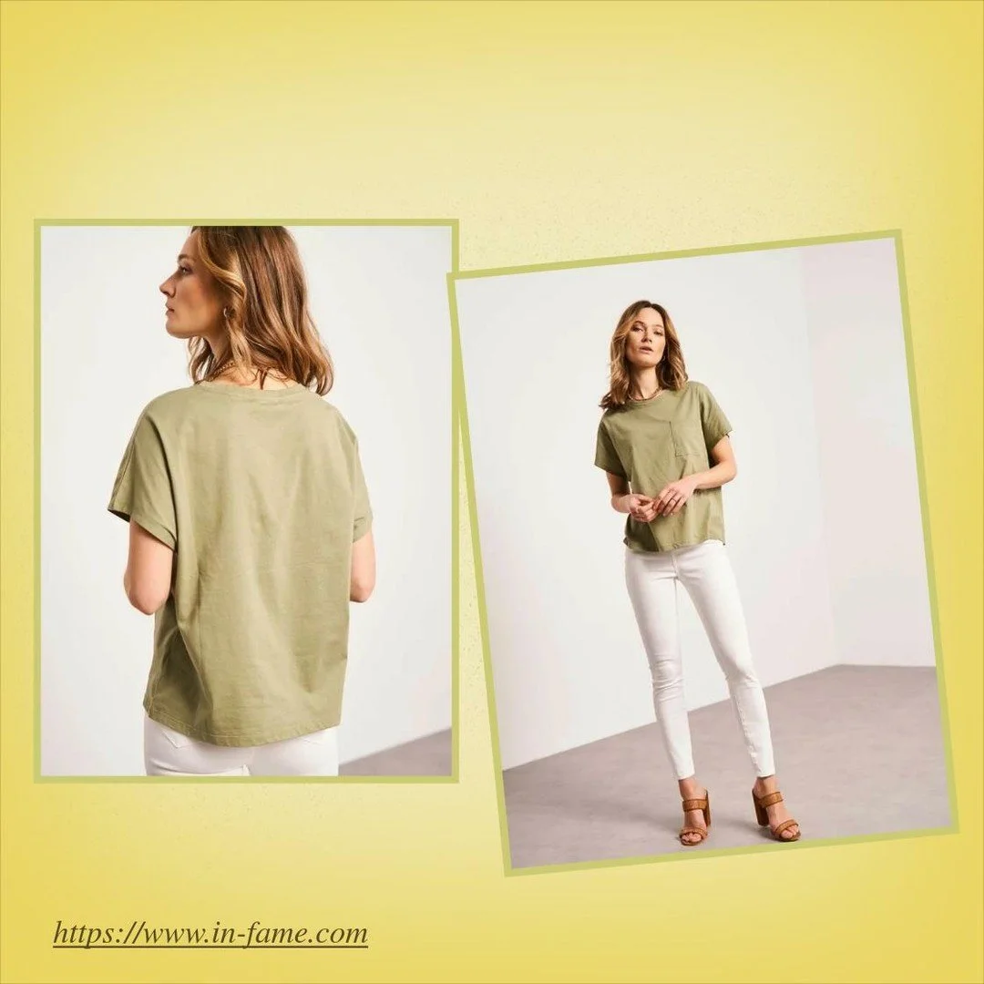 Comfort isn't a luxury, it&rsquo;s a necessity. ✨

Upgrade your wardrobe with the Tessa Basic T-Shirt with Pocket! 😍 Priced at just &pound;18.28, this essential tee combines effortless style with unparalleled comfort. Made from soft, breathable fabr