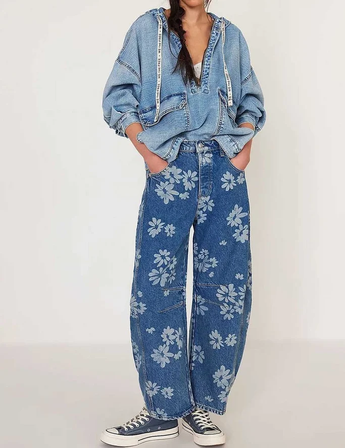 Ladies Barrel Print Pants