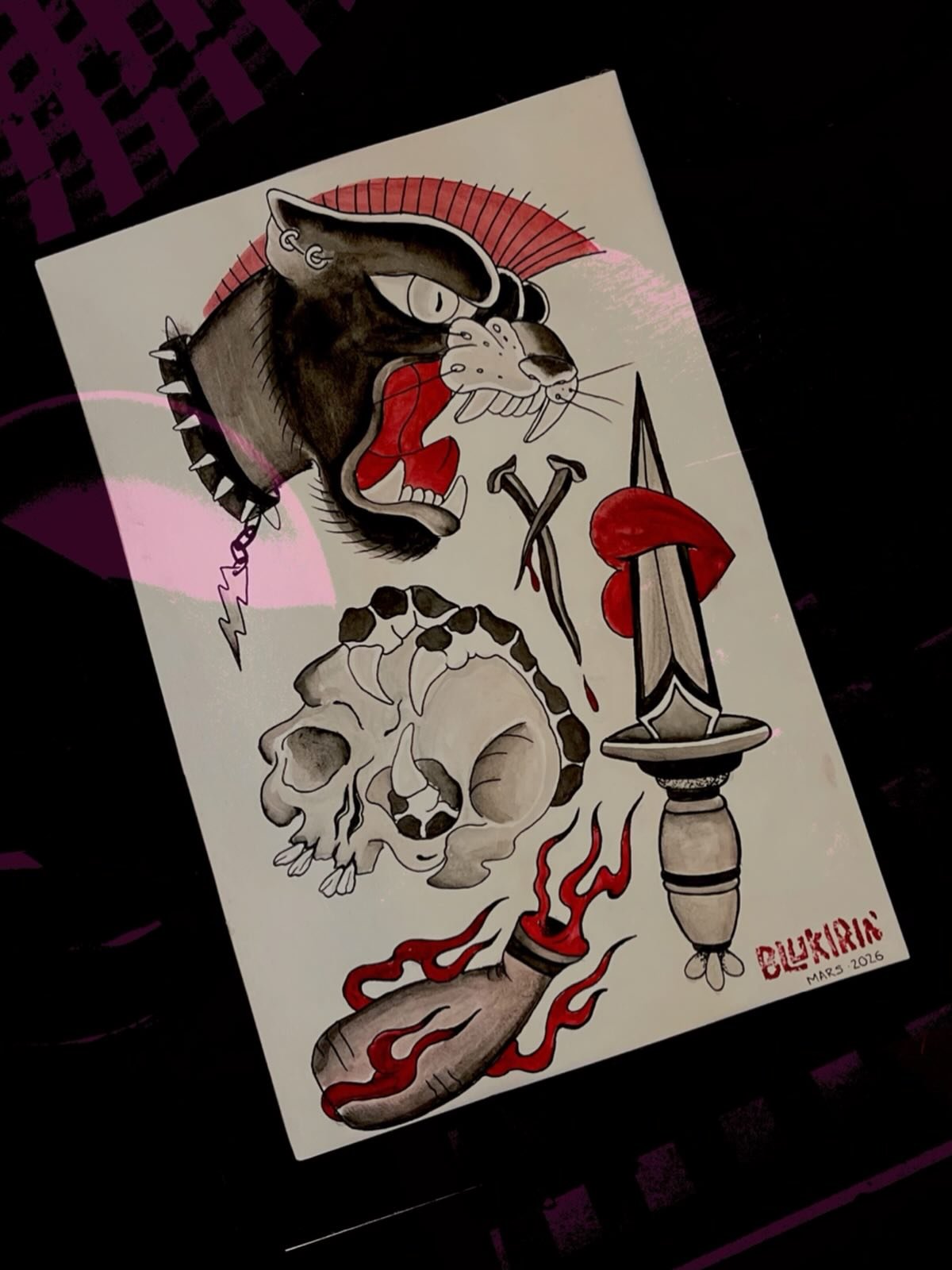 Flash tattoo couleur disponible aussi en noir et blanc #tattoo @nauthizcreationtattoo