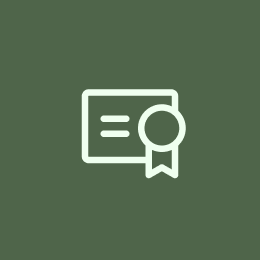 Icon of a certificate with a ribbon