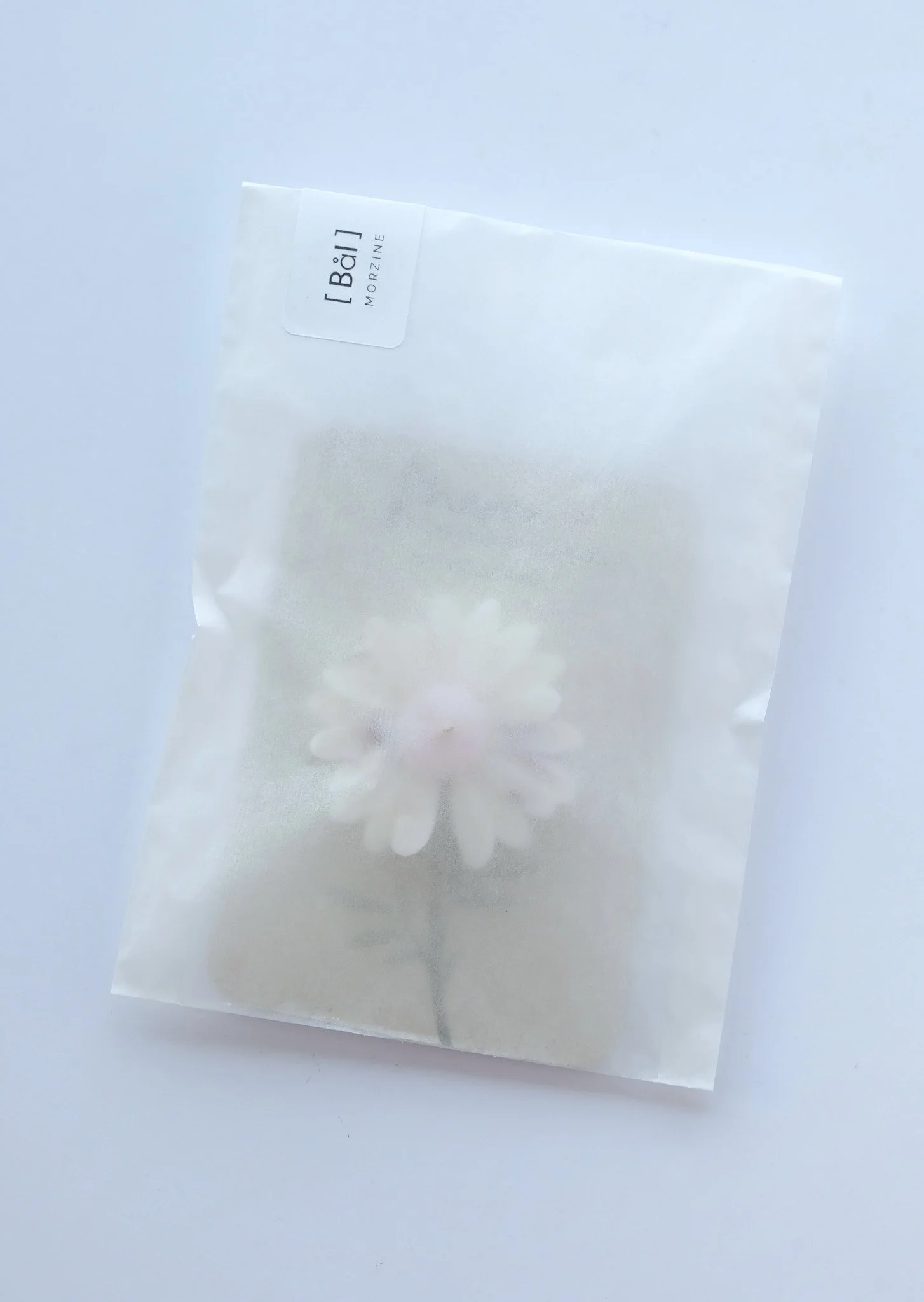 Fleur de cire dans son sachet biodégradable — cadeau maîtresse prêt à offrir