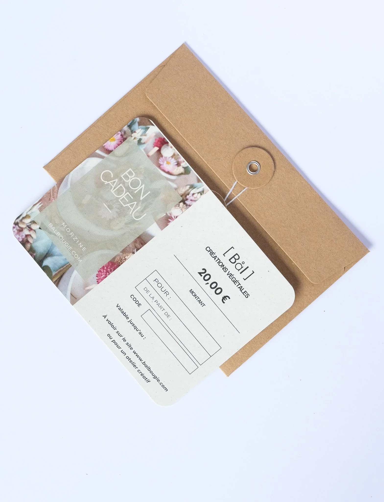 Design bon cadeau numérique Bål bougie à imprimer