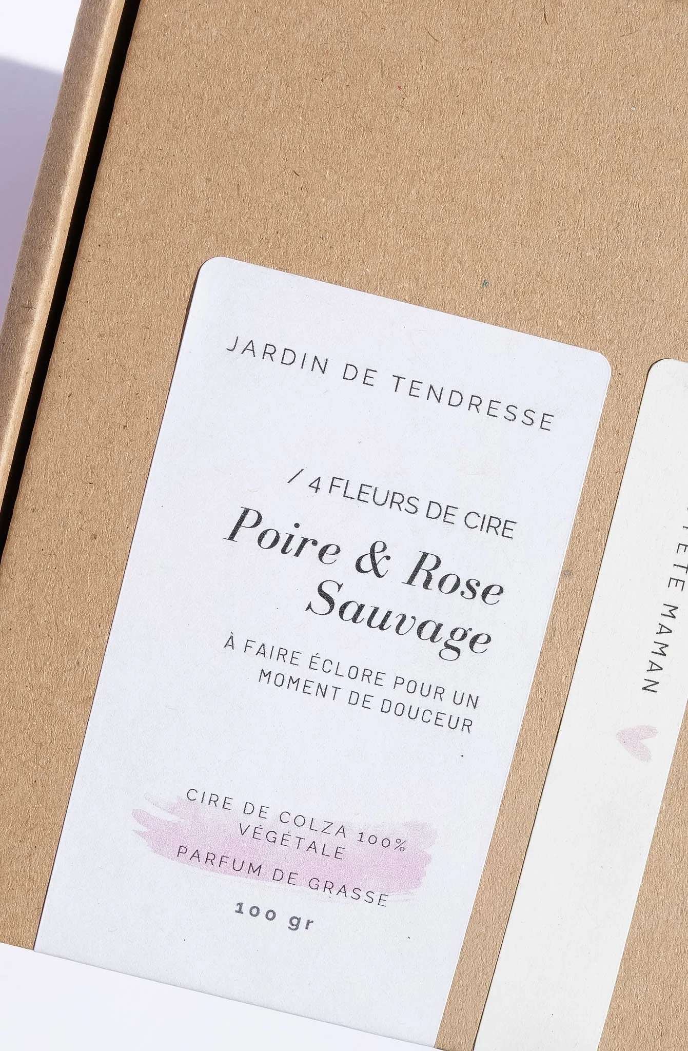 Mini bougie artisanale forme fleur cire végétale parfumée Grasse made in France