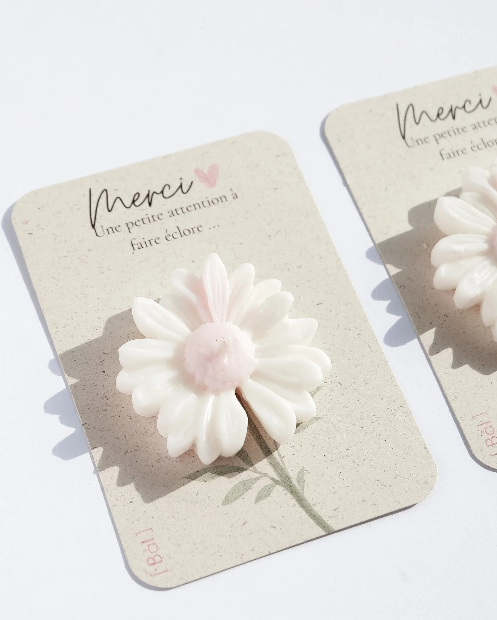 Carte remerciement fleurs