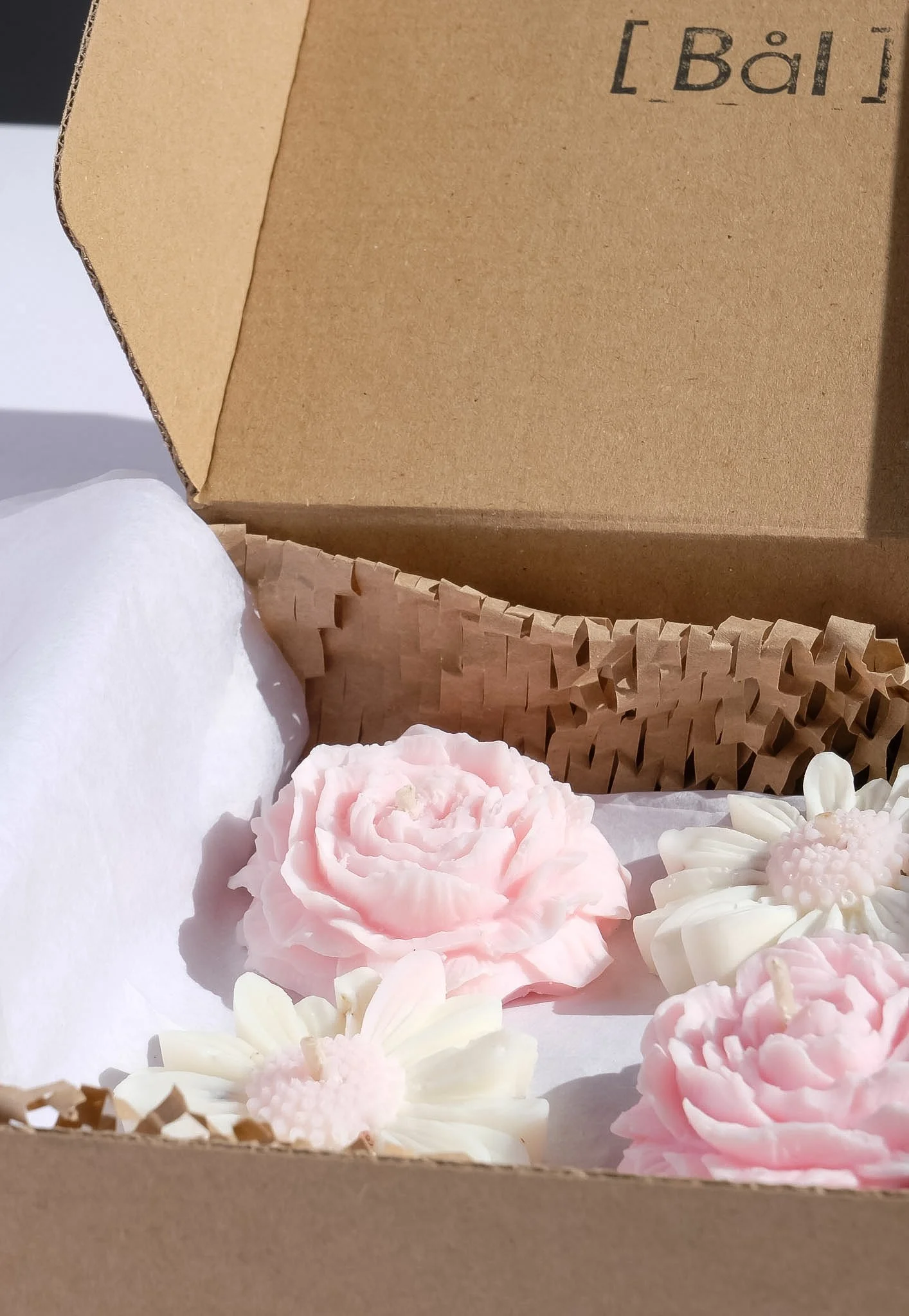 Cadeau fête des mères bougie artisanale emballage naturel pochon coton Bål bougie végétale