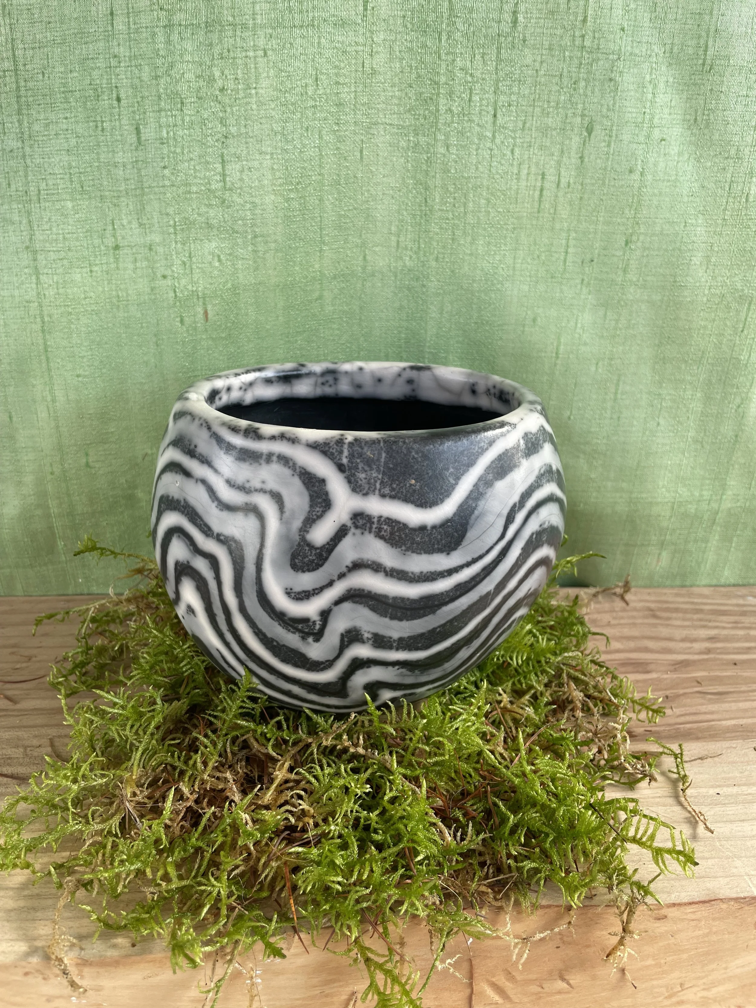Lewisian Gneiss Naked Raku Vessel round small