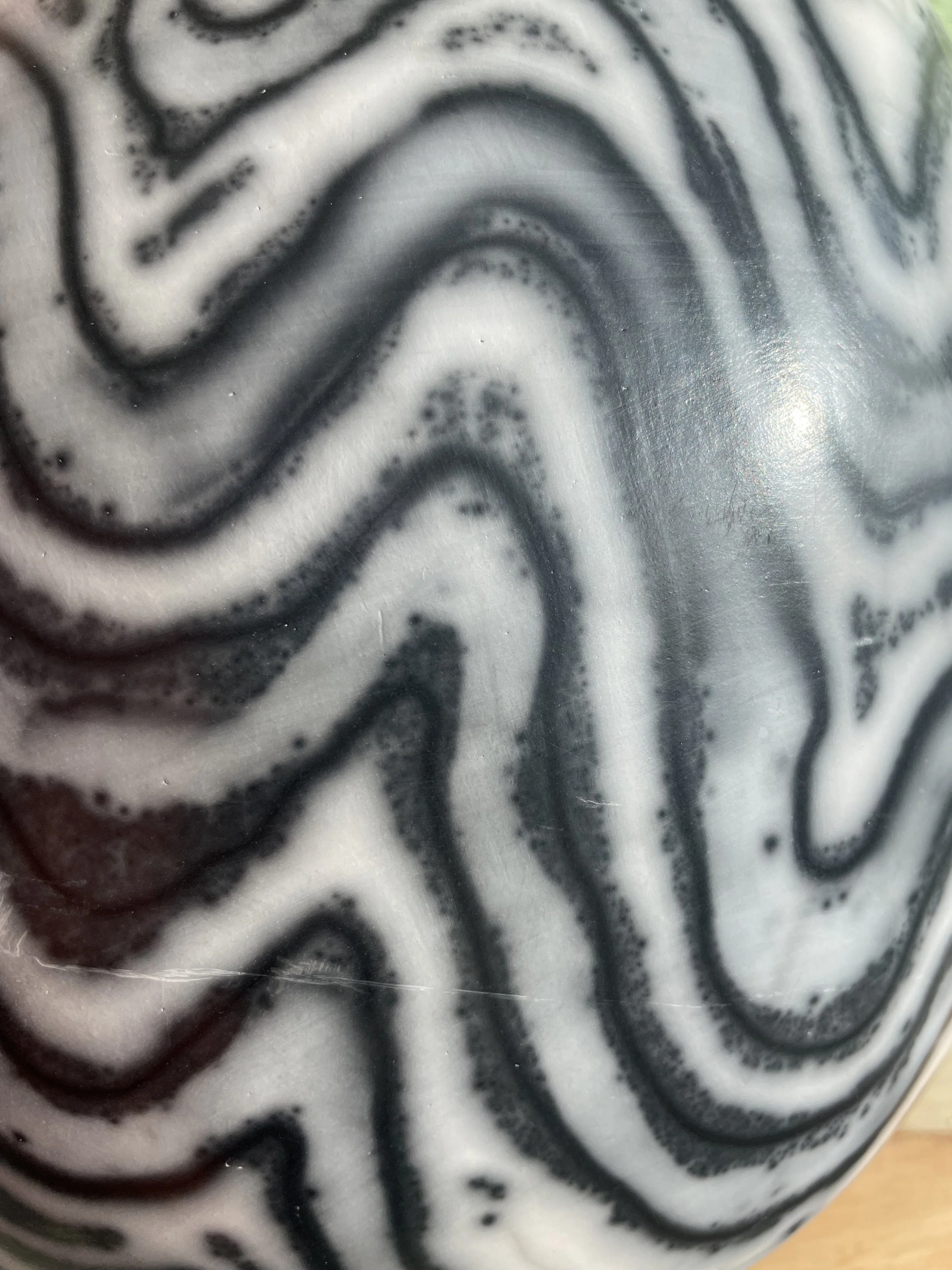 close up of large naked raku Vessel