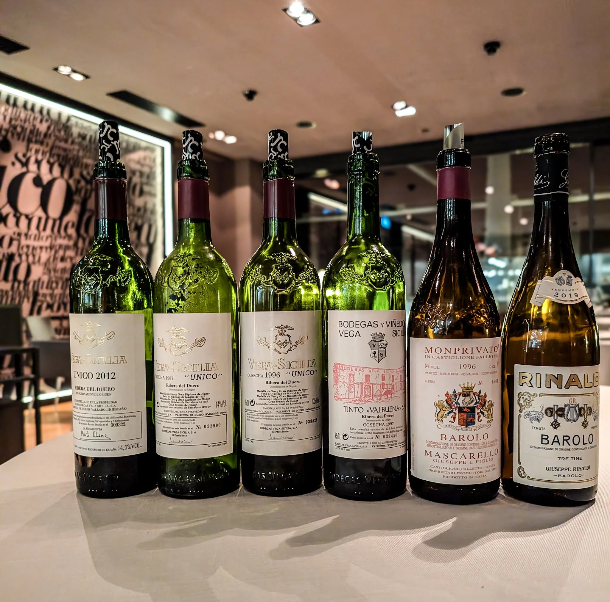 Vega Sicilia vertical - 1987, 1996, 1997, 2012 