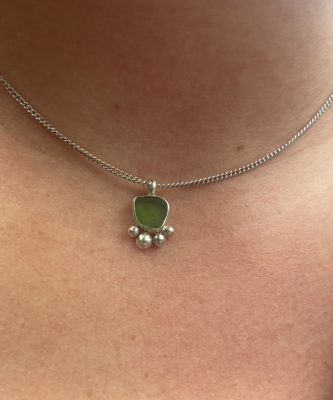 Sea kind of green pendant 02