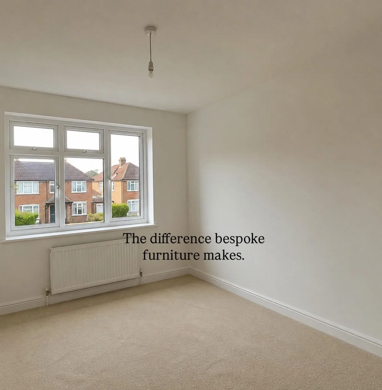 The difference bespoke furniture makes.

One of the biggest challenges in this room was the radiator, which limited how we could use the available wall space. Rather than seeing it as a restriction, we designed around it, incorporating a fitted desk 