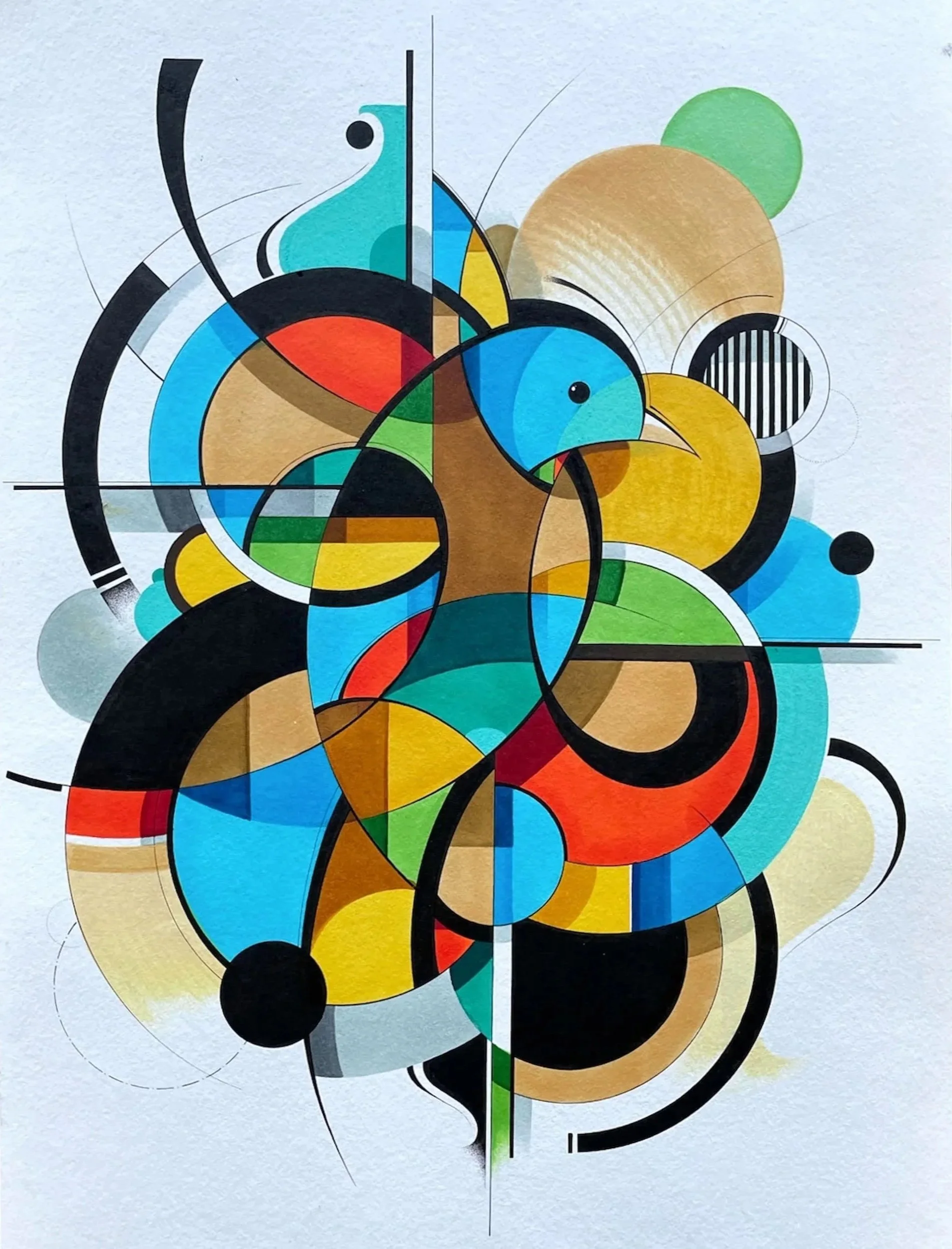 Live Free - Alcohol markers, ink and acrylic on paper, 36 x 48 cm, 2022